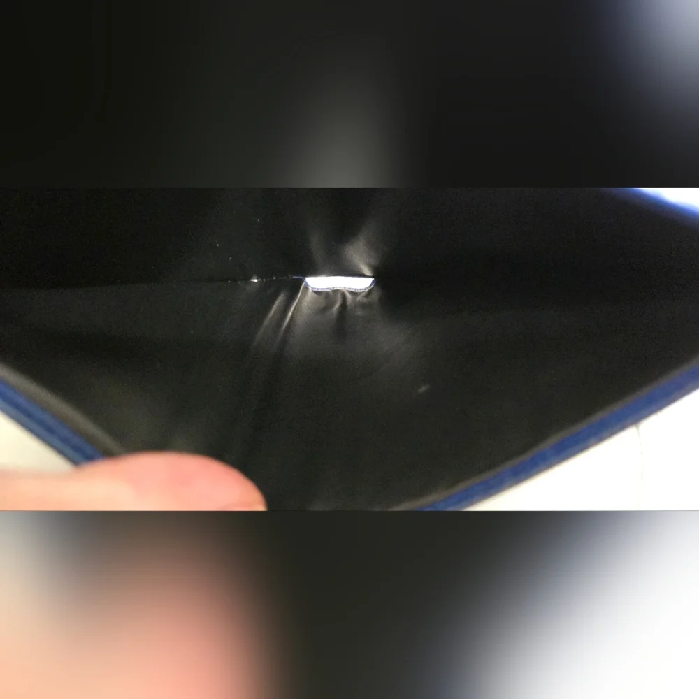 EUC Loewe Textured Navy Leather Wallet